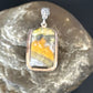 Navajo Bumblebee Jasper Pendant Necklace | Sterling Silver | Authentic Native American Handmade | 15962