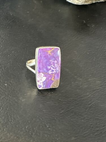 Southwestern Navajo Purple Mojave Turquoise Ring | Sterling Silver | Sz 6 | 15611 - Masha USA