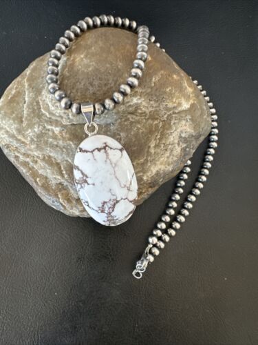 Navajo Wild Horse Necklace Pendant | Sterling Silver | Authentic Native American Handmade | 15728