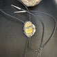 Men's Yellow Bumblebee Jasper Bolo Tie | Navajo Sterling Silver | Authentic Native American Handmade | 15013