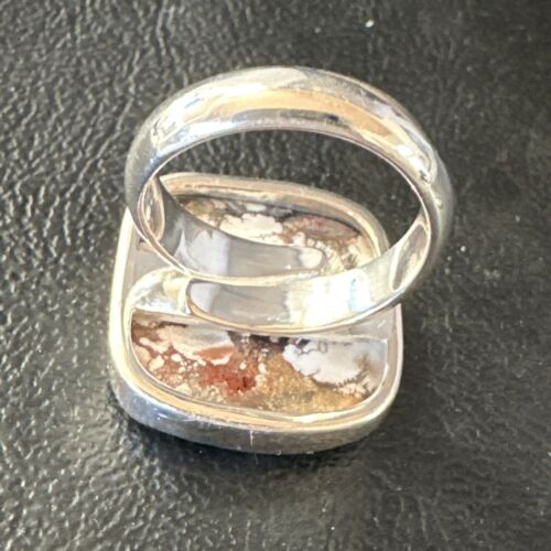 Women's Wild Horse Turquoise Ring | Navajo Sterling Silver | Sz 7 Adjustable | Authentic Native American Handmade | 15545