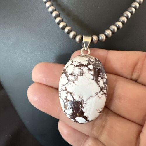 Navajo Wild Horse Necklace Pendant | Sterling Silver | Authentic Native American Handmade | 15723
