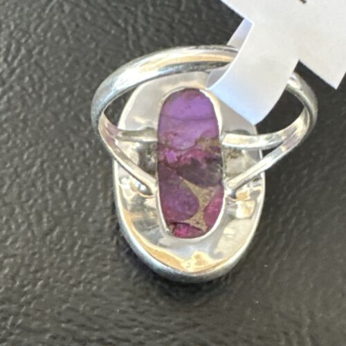 Southwestern Navajo Purple Mojave Turquoise Ring | Sterling Silver | Sz 8 | 16052 - Masha USA