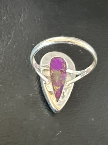 Southwestern Navajo Purple Mojave Turquoise Ring | Sterling Silver | Sz 10 | 15610