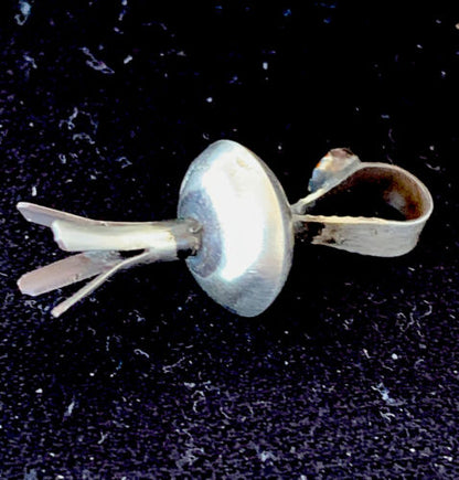 Navajo Spiny Oyster Naja Pendant | Sterling Silver | 1" | Authentic Native American Handmade | 01259