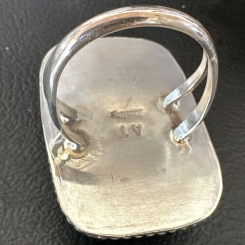 Men's Blue Turquoise #8 Navajo Ring | Sterling Silver | Sz 12 | Authentic Native American Handmade | 16641