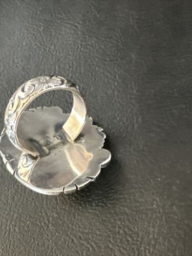 Navajo Yellow Bumble Bee Jasper Ring | Sterling Silver | Sz 9.5 | Authentic Native American Handmade | 14947