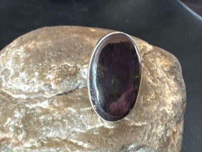 Women's Southwestern Sterling Silver Purple Sugilite Ring | Sz 8 | 17239