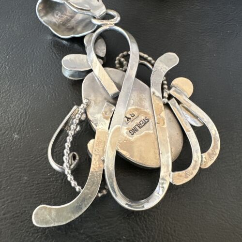 Navajo Sterling Silver Spiny Bumblebee Necklace Pendant | Multi-Stone | Authentic Native American Handmade | 16106
