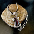 Navajo Pearls Purple Sugilite Pendant Necklace | Sterling Silver Beads | Authentic Native American Handmade | 16463