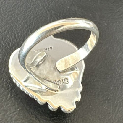 Navajo Pink Conch Heart Ring | Handmade | Sz 9.5 | 16040