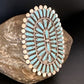 Zuni Blue Turquoise Needle Point Cluster Ring | Authentic Native American Sterling Silver | Multi-Stone | Sz 8 | 15060