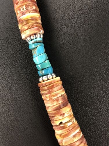 Navajo Purple Spiny Oyster Turquoise Necklace Pendant | Sterling Silver | Native American Handmade | 3066