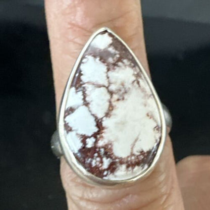 Men's & Women's Wild Horse Turquoise Ring | Navajo Sterling Silver | Sz 7 | Authentic Native American Handmade | 17284