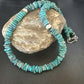 Navajo Blue Turquoise Bead Necklace | Sterling Silver | Graduated |  8mm | Authentic Native American | 19" | 17582