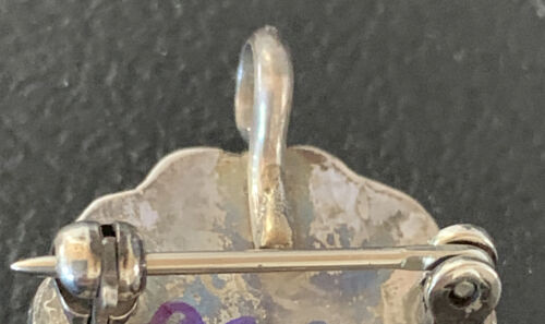 Zuni Sunface Pin Pendant | Turquoise, Mother of Pearl, Spiny Oyster | Sterling Silver | 01179