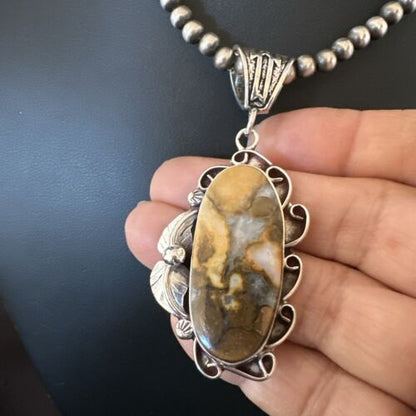 Navajo Wild Horse Necklace Pendant | Sterling Silver | Authentic Native American Handmade | 16982