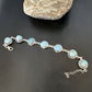 Navajo Blue Larimar Link Bracelet | Sterling Silver | 8" | Authentic Native American Handmade | 16077