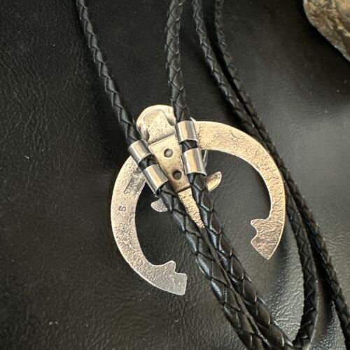 Men's Naja White Buffalo Turquoise Bolo Tie | Navajo Sterling Silver | Authentic Native American Handmade | 15274