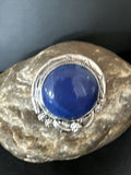 Men's Women's Blue Lapis Lazuli Ring | Navajo Sterling Silver | Sz 9.5 | Authentic Native American Handmade | 14950