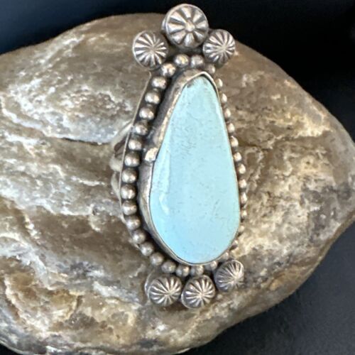 Women's Dry Creek Turquoise Ring | Navajo Sterling Silver | Sz 7 | 15895