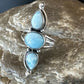 Navajo Women's Cluster Blue Larimar Multi-Stone Ring | Authentic Native American Sterling Silver | Sz 7 | 16162