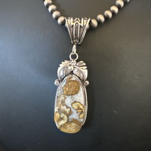 Navajo Wild Horse Necklace Pendant | Sterling Silver | Authentic Native American Handmade | 16979