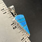 Arrowhead Blue Opal Inlay Pendant Necklace | Navajo Sterling Silver | Authentic Native American Jewelry | 15676