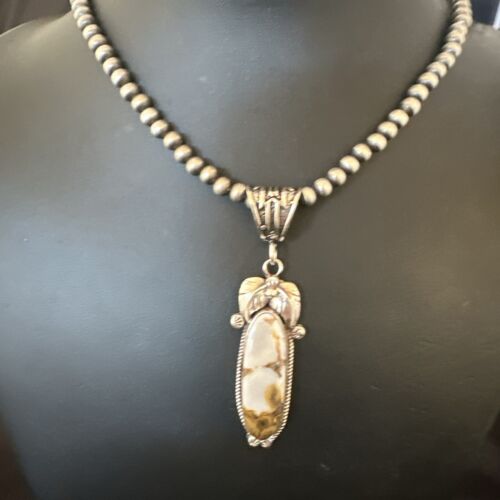 Navajo Wild Horse Necklace Pendant | Sterling Silver | Authentic Native American Handmade | 16986