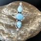 Navajo Women's Cluster Blue Larimar Multi-Stone Ring | Authentic Native American Sterling Silver | Sz 7 | 16162