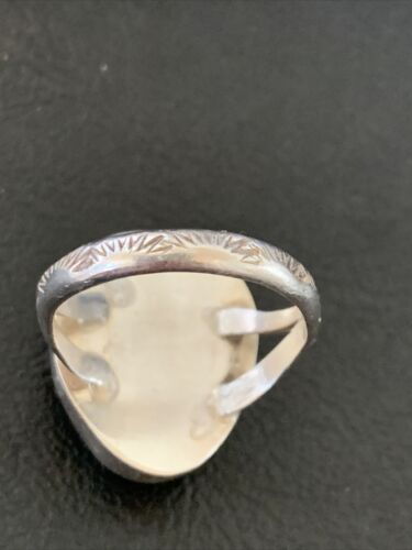 Men's Navajo Blue Spiderweb Turquoise Ring | Sterling Silver | Sz 10 | Authentic Native American Handmade | 12545