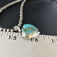 Navajo Heart Blue #8 Turquoise Pendant Necklace | Sterling Silver | Authentic Native American Handmade | 14976