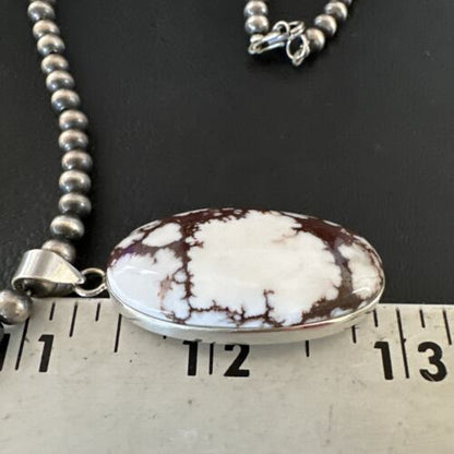 Navajo Wild Horse Necklace Pendant | Sterling Silver | Authentic Native American Handmade | 15718