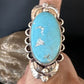 Men's Blue Kingman Turquoise Ring | Navajo Sterling Silver | Sz 9.5 | Authentic Native American Handmade | 15518