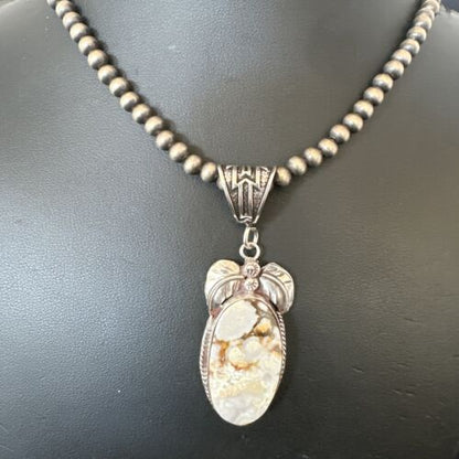 Navajo Wild Horse Necklace Pendant | Sterling Silver | Authentic Native American Handmade | 16942