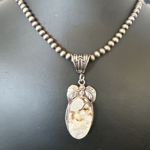 Navajo Wild Horse Necklace Pendant | Sterling Silver | Authentic Native American Handmade | 16942