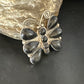 Navajo Black Onyx Butterfly Cluster Pin | Sterling Silver | Authentic Native American Handmade | 15168