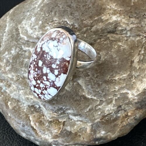 Men's & Women's Wild Horse Turquoise Navajo Ring | Sterling Silver | Sz 8.5 | 17361
