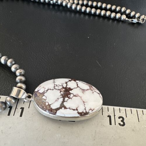 Navajo Wild Horse Necklace Pendant | Sterling Silver | Authentic Native American Handmade | 15724