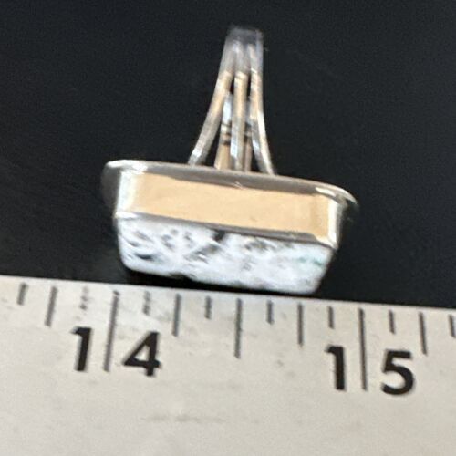 Southwestern Navajo White Buffalo Turquoise Ring | Sterling Silver | Sz 9 | 15000