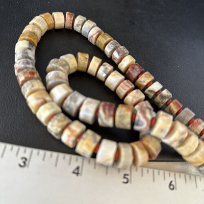 Southwestern Yellow Red Jasper Coral Necklace | 12mm Sterling Silver | Authentic Native American Handmade | 20" | 14433