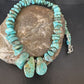 Navajo Green Royston Turquoise Bead Necklace | Sterling Silver Pearls | 16" | Authentic Native American Handmade | 15992