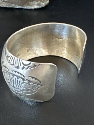 Navajo Stamped Cuff Bracelet | Sterling Silver | Authentic Native American Handmade | 15983