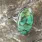 Navajo Green Mojave Turquoise Ring | Sterling Silver | Sz 7 | Authentic Native American Handmade | 15597