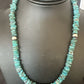 Navajo Blue Turquoise Bead Necklace | Sterling Silver | Graduated |  8mm | Authentic Native American | 19" | 17582