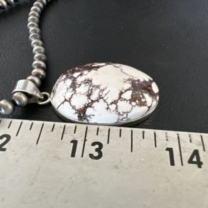 Navajo Wild Horse Necklace Pendant | Sterling Silver | Authentic Native American Handmade | 15723