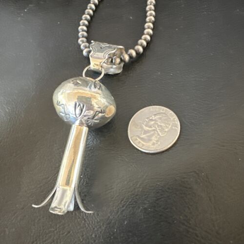 Native American Navajo Sterling Silver Necklace | 3.5" Naja Pendant | 20" | 16479
