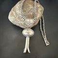 Native American Navajo Sterling Silver Necklace | 3" Naja Pendant | 20" | 16803