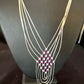 Navajo Crisscross Purple Sugilite Heishi Liquid Sterling Silver 5-Strand Necklace | 22" | 15879