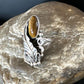 Navajo Coffee Tiger's Eye Ring | Sterling Silver | Sz 7 | Authentic Native American Handmade | 15408